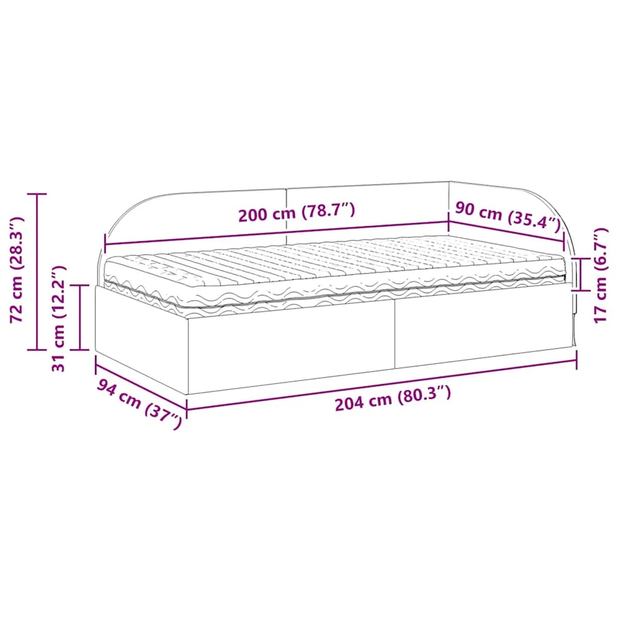 Cadre de lit d'angle avec matelas 2 pcs Gris clair Velours - 14