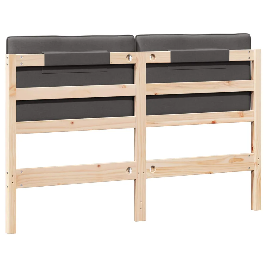 Tête de lit capitonnée Brun et gris foncé 150 cm Pin massif - 6