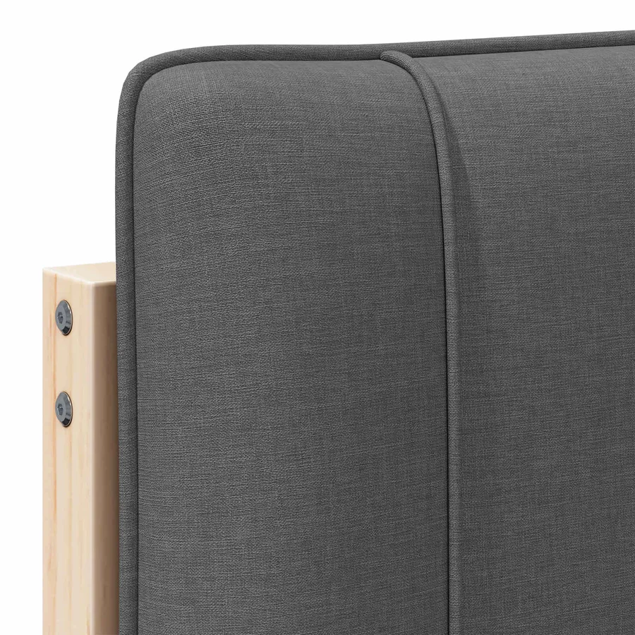 Tête de lit capitonnée Brun et gris foncé 150 cm Pin massif - 9
