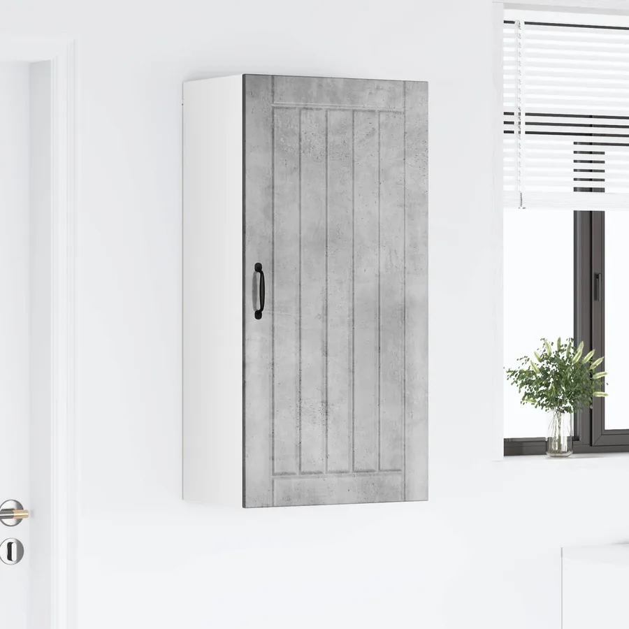 Meuble mural LUCCA Gris béton 50 x 31 x 100 cm - 4