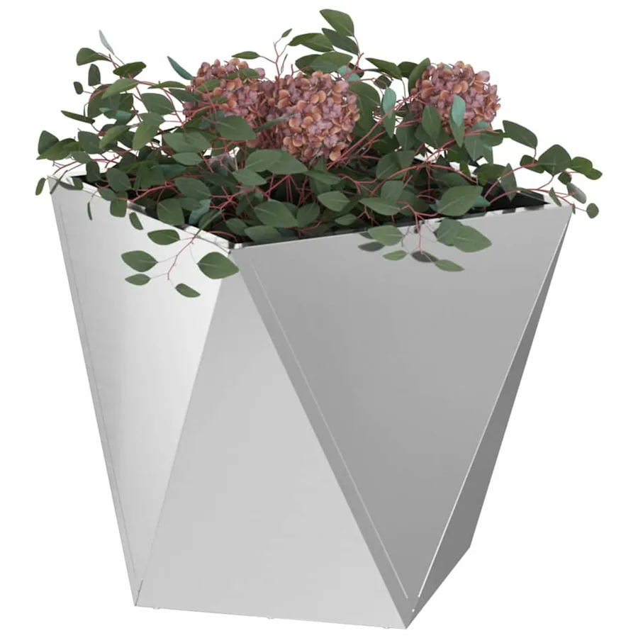 Jardinière Argent 40 x 40 x 40 cm Acier galvanisé - 3