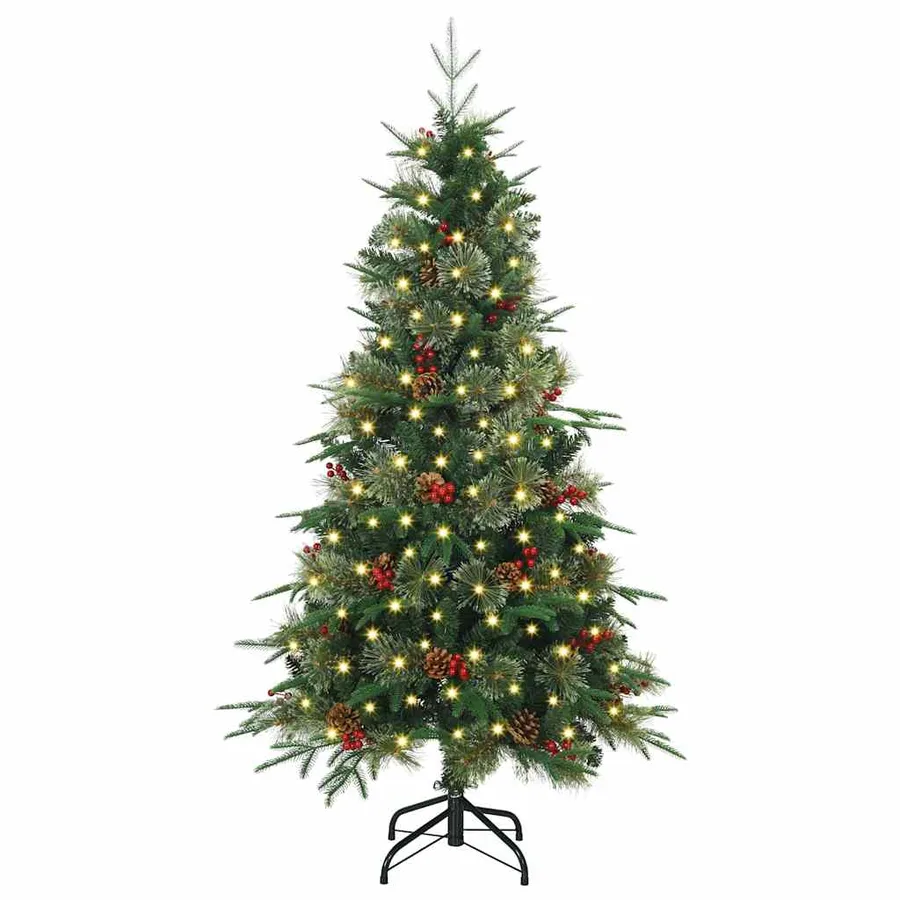 Sapin de Noël Artificiel à Branches Articulées Vert 120 cm - 3