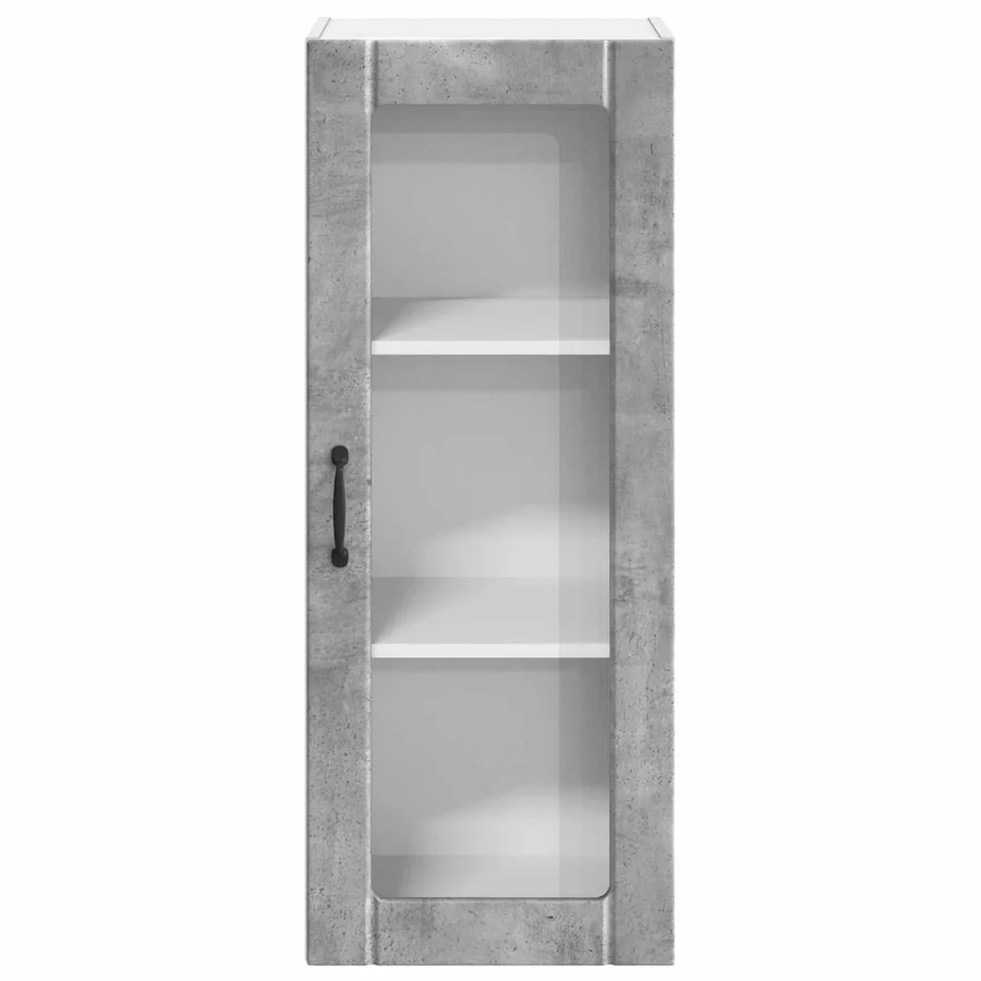 Cabinet en verre mural LUCCA Gris béton 40 x 31 x 100 cm - 6