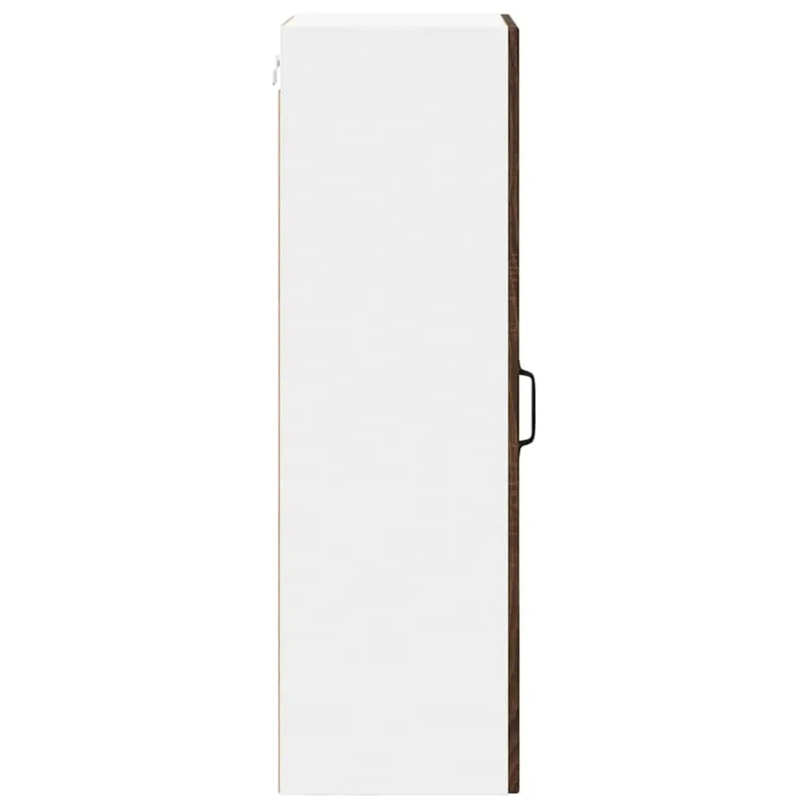 Cabinet en verre mural LUCCA Chêne brun 40 x 31 x 100 cm - 7
