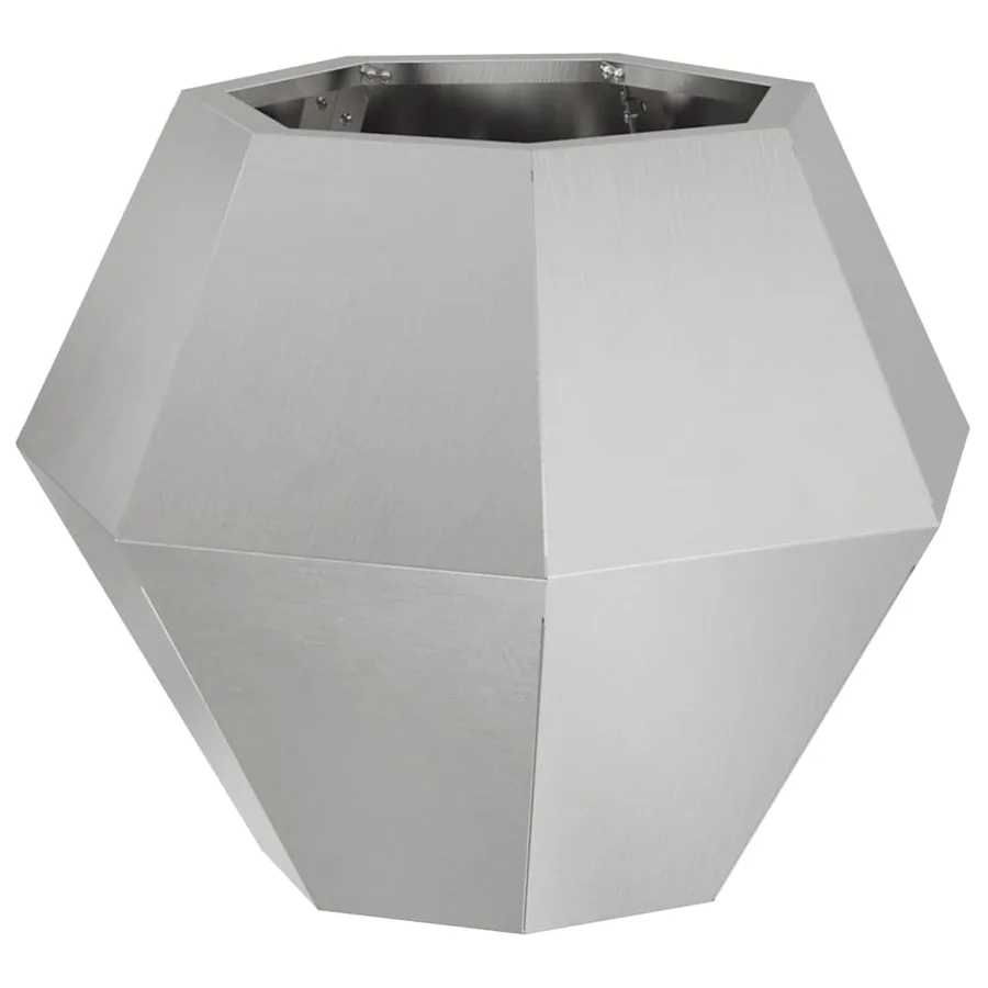 Jardinière Argent 50 x 50 x 40 cm Acier inoxydable - 2