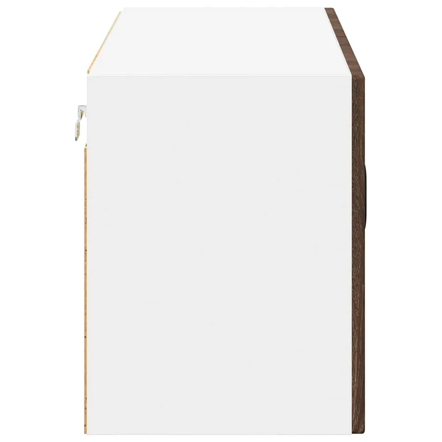 Cabinet en verre mural LUCCA Chêne brun 80 x 31 x 40 cm - 7