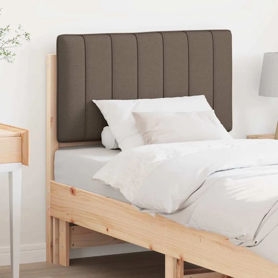 Tête de lit capitonnée Marron et Taupe 75 cm Pin massif