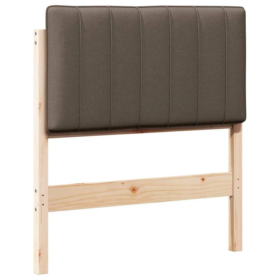 Tête de lit capitonnée Marron et Taupe 75 cm Pin massif - 2
