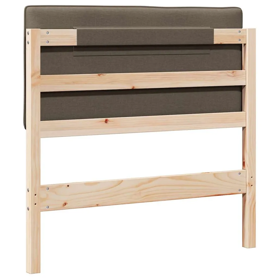 Tête de lit capitonnée Marron et Taupe 75 cm Pin massif - 6