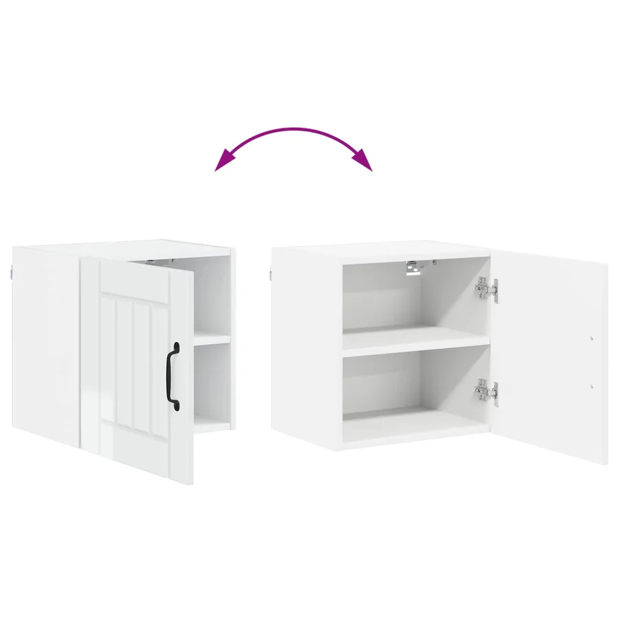Meuble mural LUCCA 2 pcs Blanc brillant 40 x 31 x 40 cm - 12
