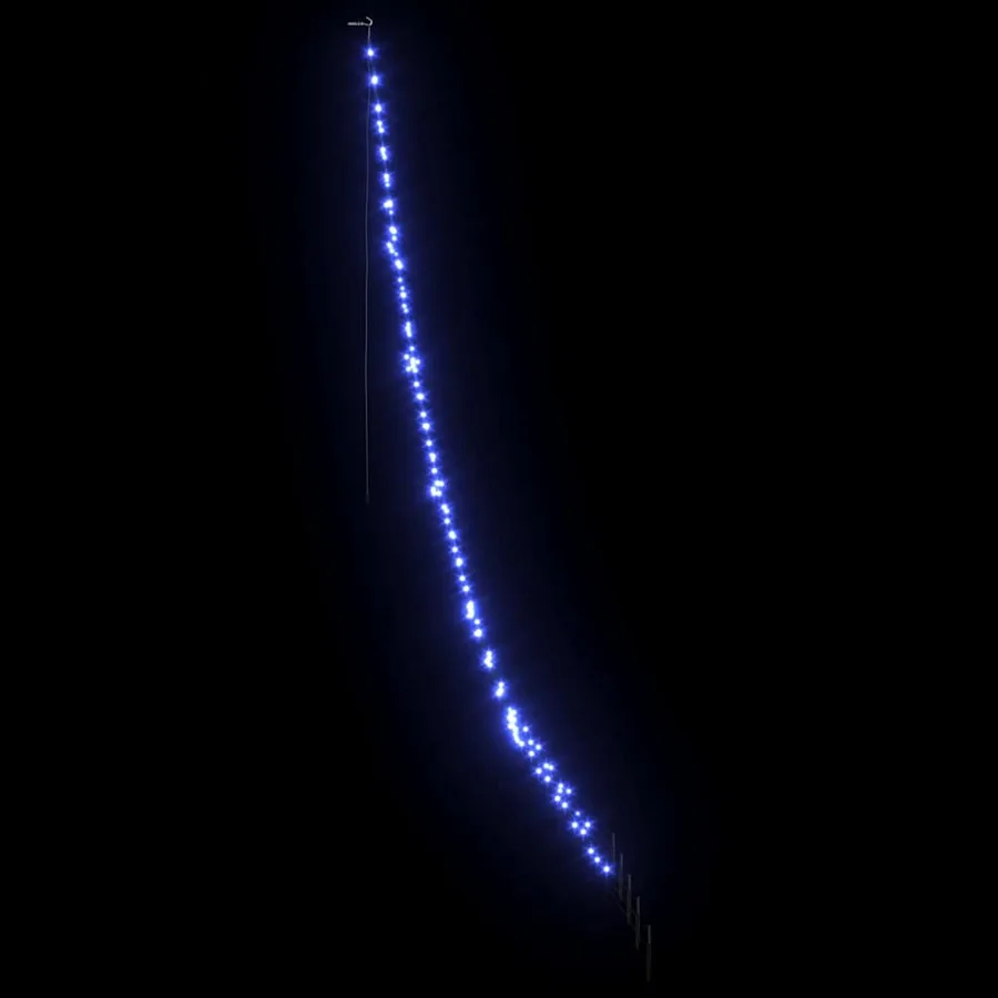 Arbre de Noël LED avec piquets au sol Bleu 306 cm Métal - 5