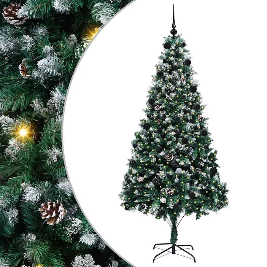 Sapin de Noël artificiel Vert 210 cm PVC, Acier et Plastique - 2