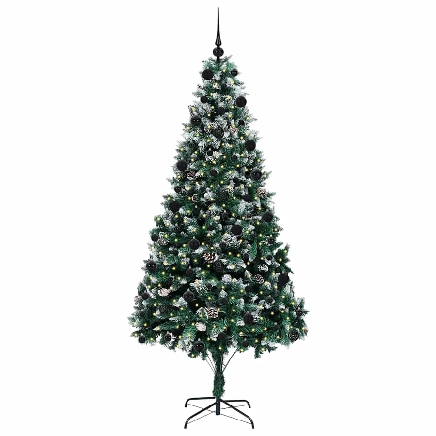 Sapin de Noël artificiel Vert 210 cm PVC, Acier et Plastique - 3