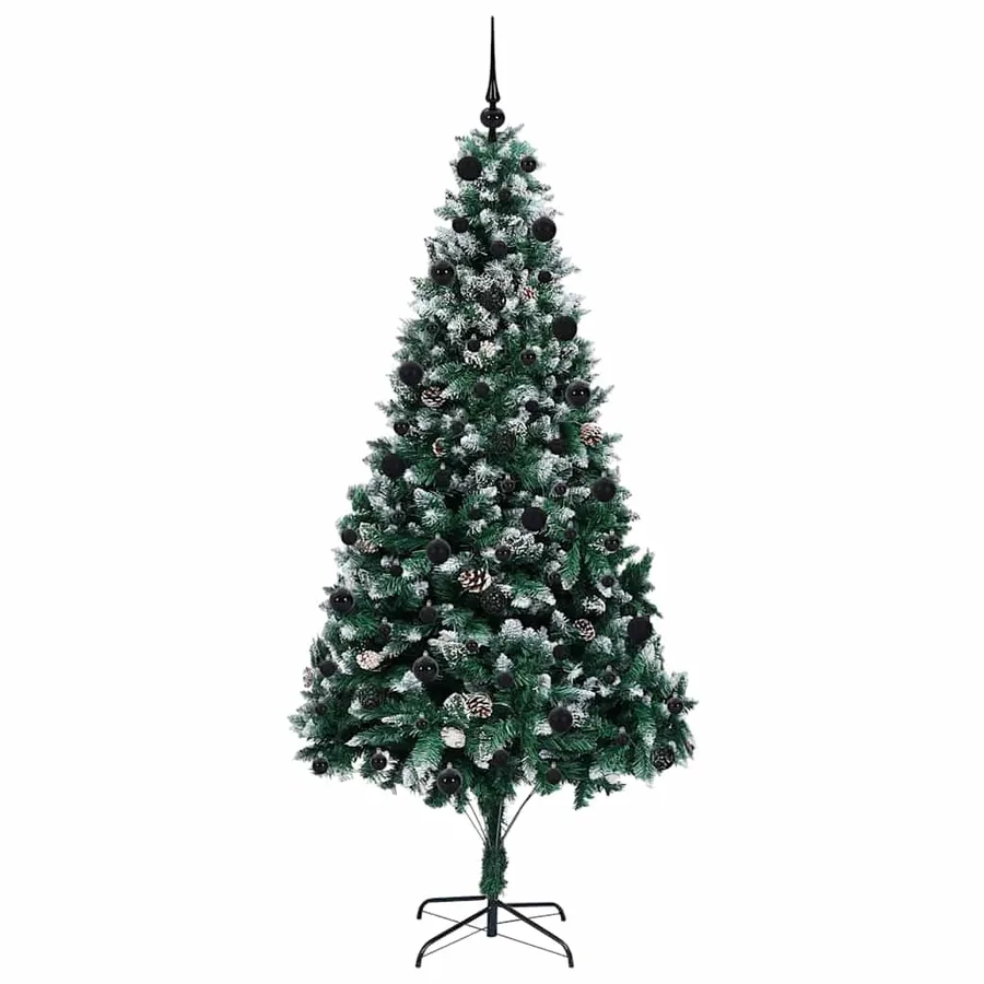 Sapin de Noël artificiel Vert 210 cm PVC, Acier et Plastique - 4