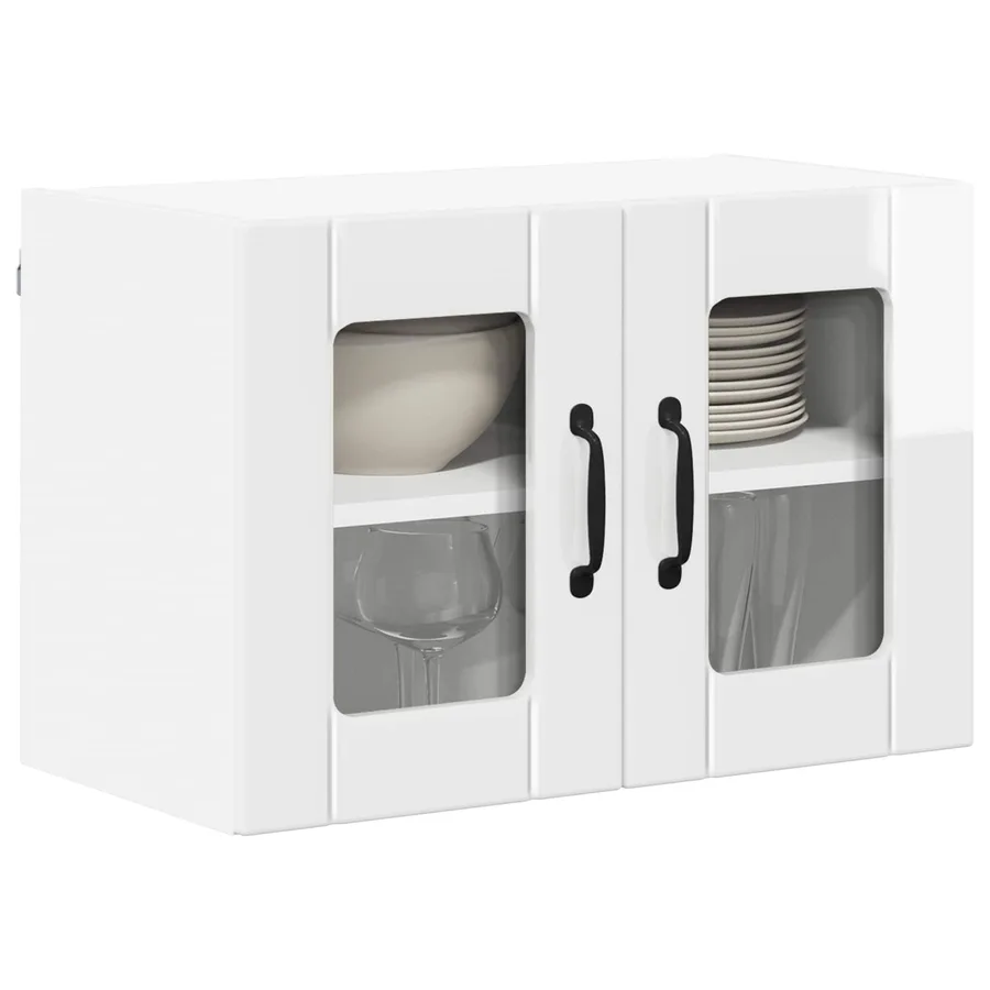 Cabinet en verre mural LUCCA Blanc brillant 60 x 31 x 40 cm - 3