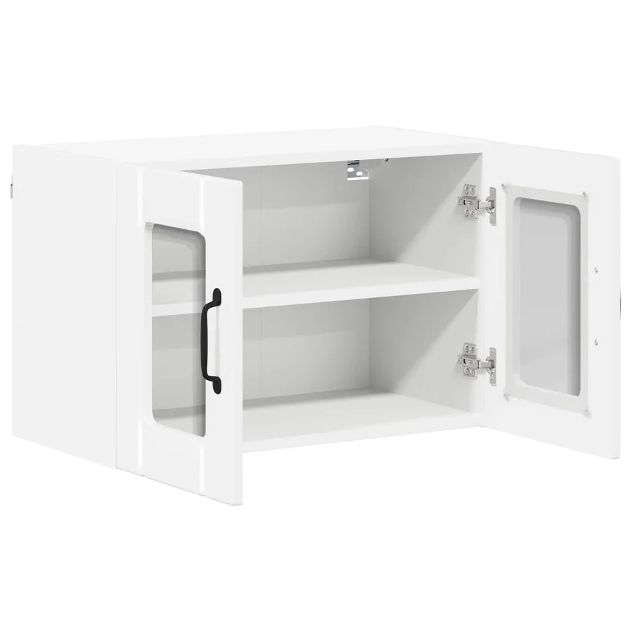 Cabinet en verre mural LUCCA Blanc brillant 60 x 31 x 40 cm - 5