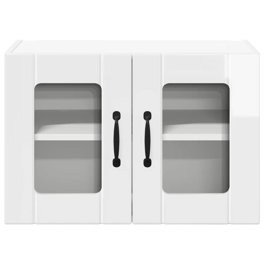 Cabinet en verre mural LUCCA Blanc brillant 60 x 31 x 40 cm - 6