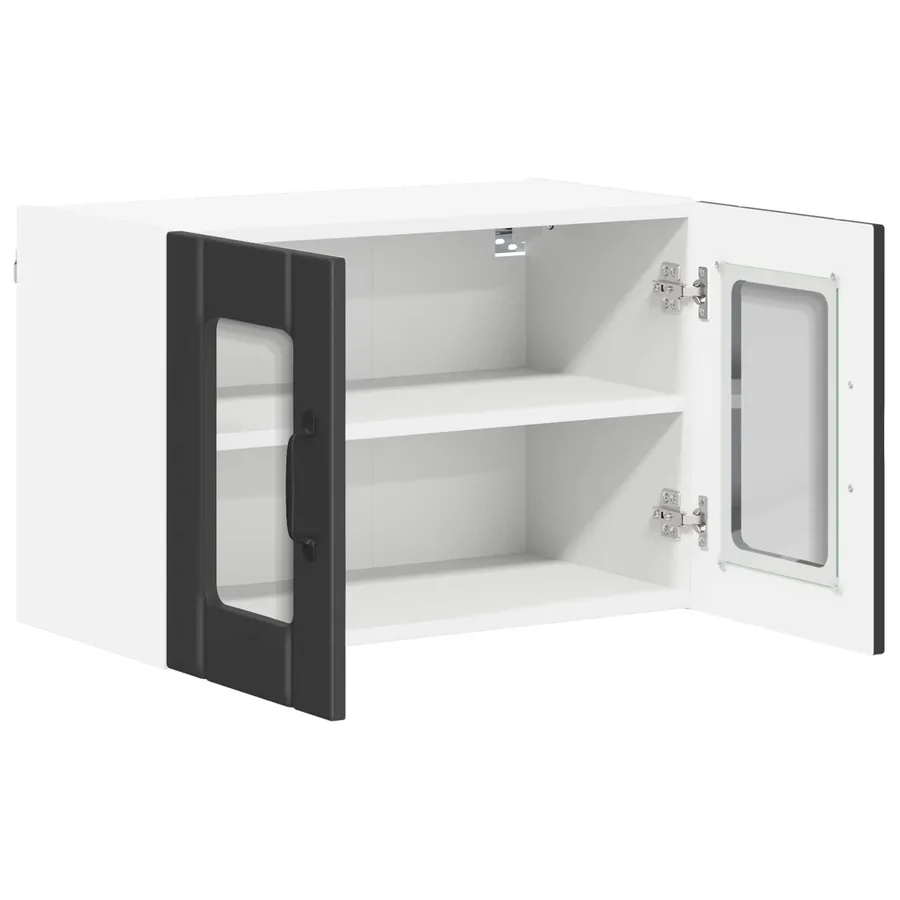 Cabinet en verre mural LUCCA Noir 60 x 31 x 40 cm - 5