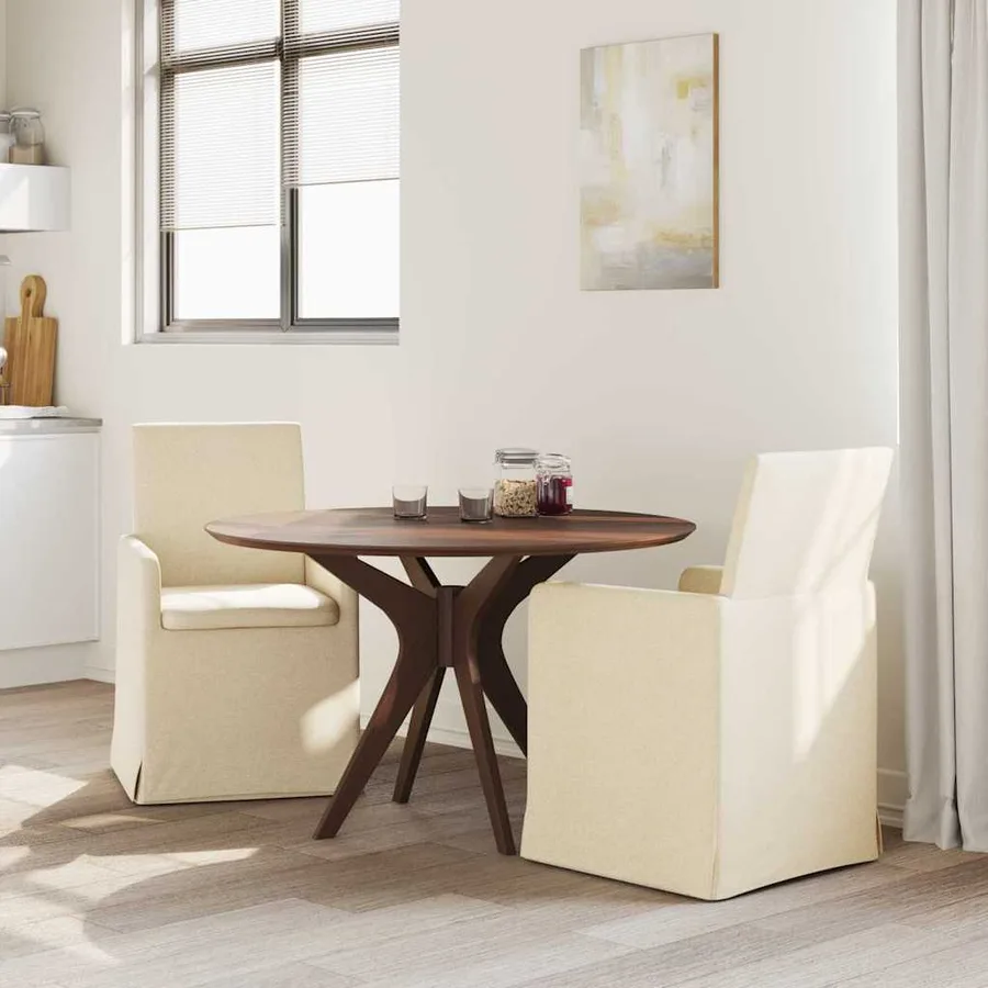 Chaises de salle à manger 2 pcs Crème 57 x 67 x 95 cm tissu - 3