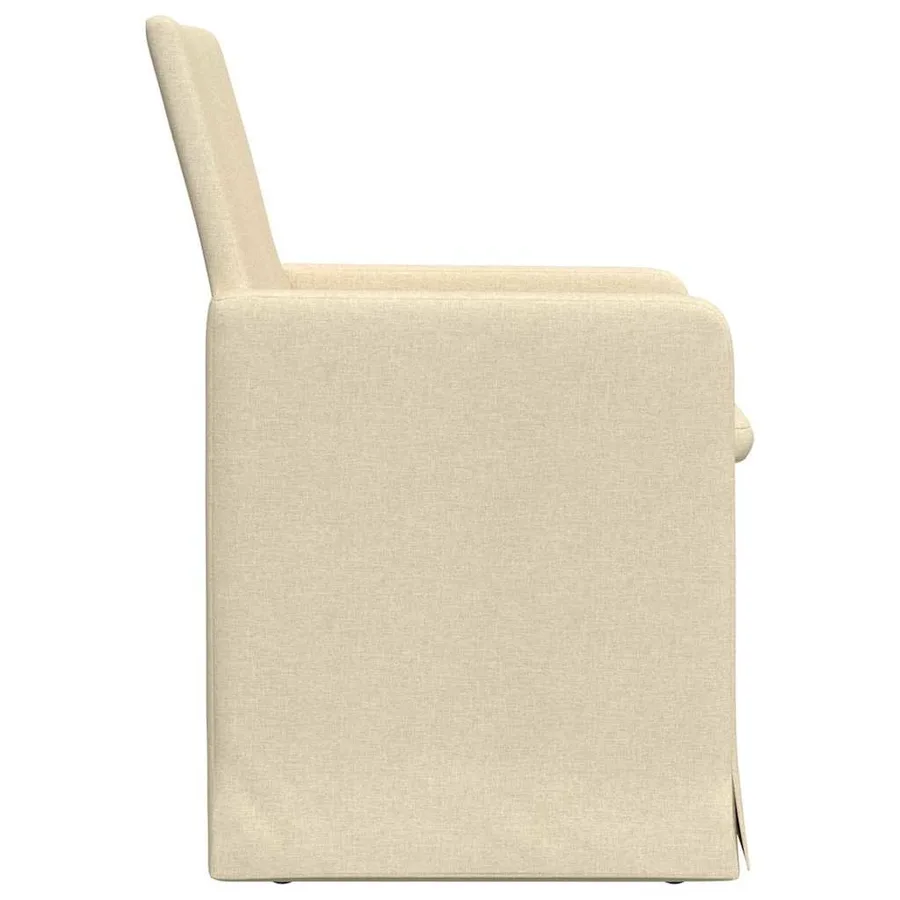 Chaises de salle à manger 2 pcs Crème 57 x 67 x 95 cm tissu - 5