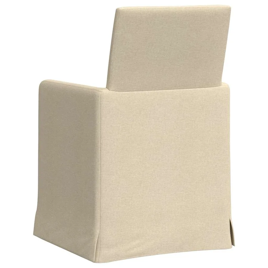 Chaises de salle à manger 2 pcs Crème 57 x 67 x 95 cm tissu - 6