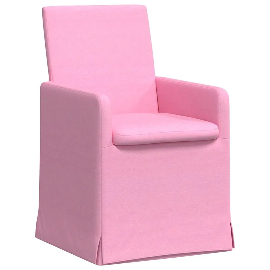 Chaises de salle à manger 2 pcs Rose 57 x 67 x 95 cm tissu - 2