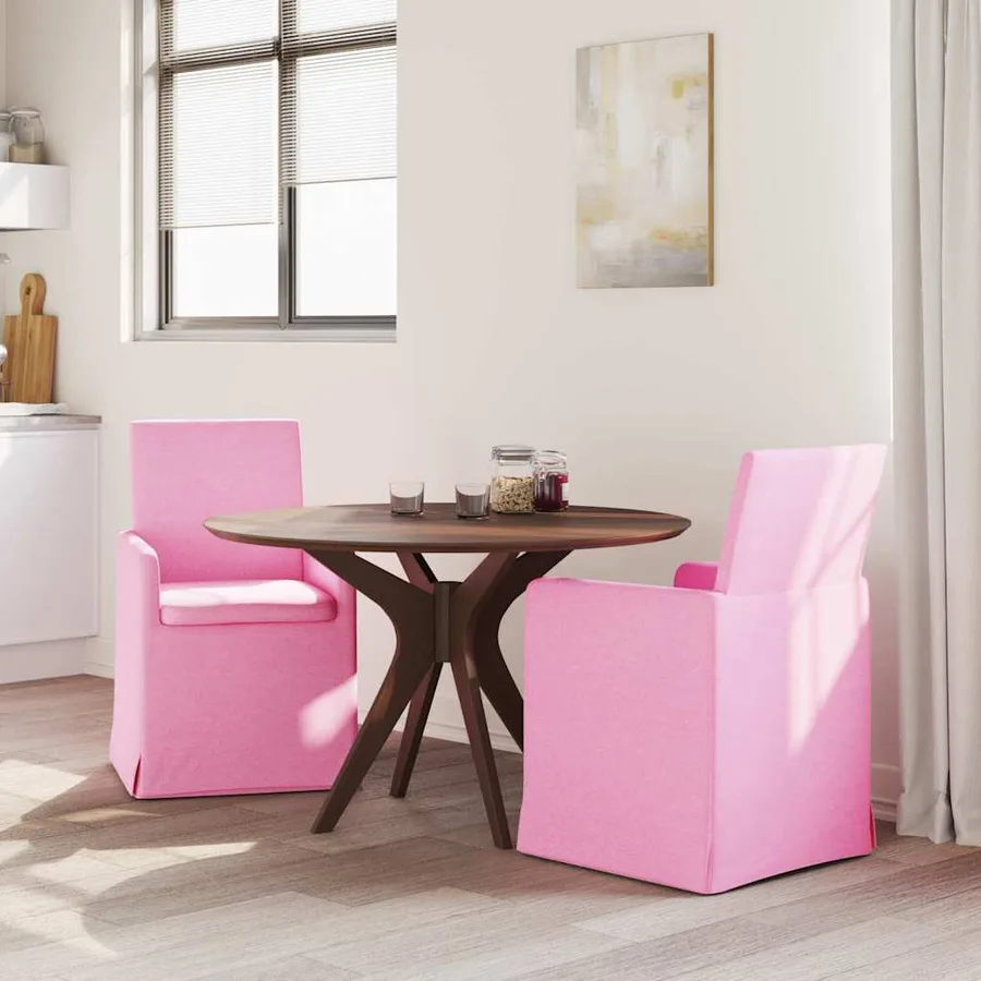 Chaises de salle à manger 2 pcs Rose 57 x 67 x 95 cm tissu - 3