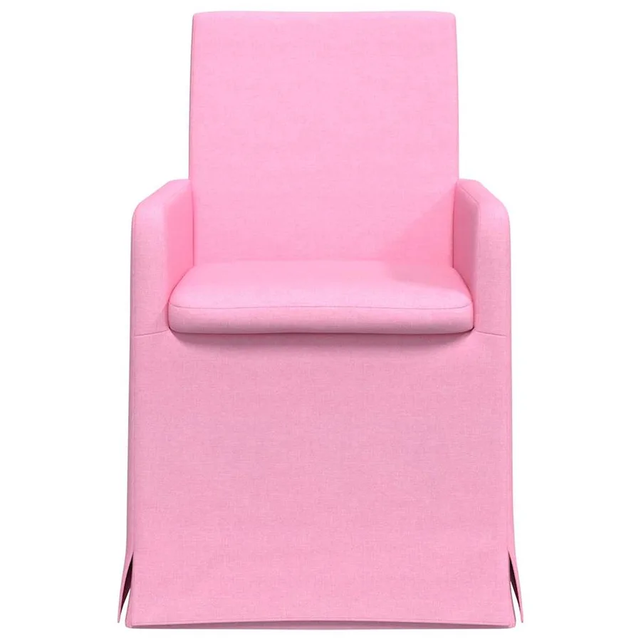 Chaises de salle à manger 2 pcs Rose 57 x 67 x 95 cm tissu - 4