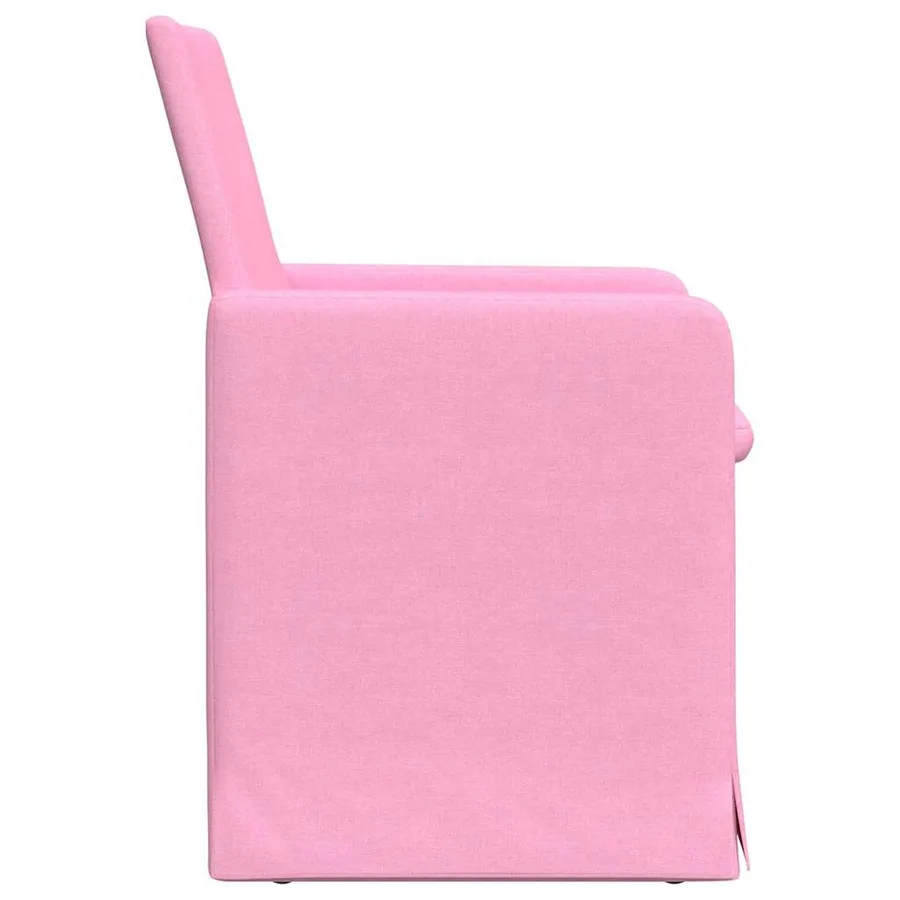 Chaises de salle à manger 2 pcs Rose 57 x 67 x 95 cm tissu - 5