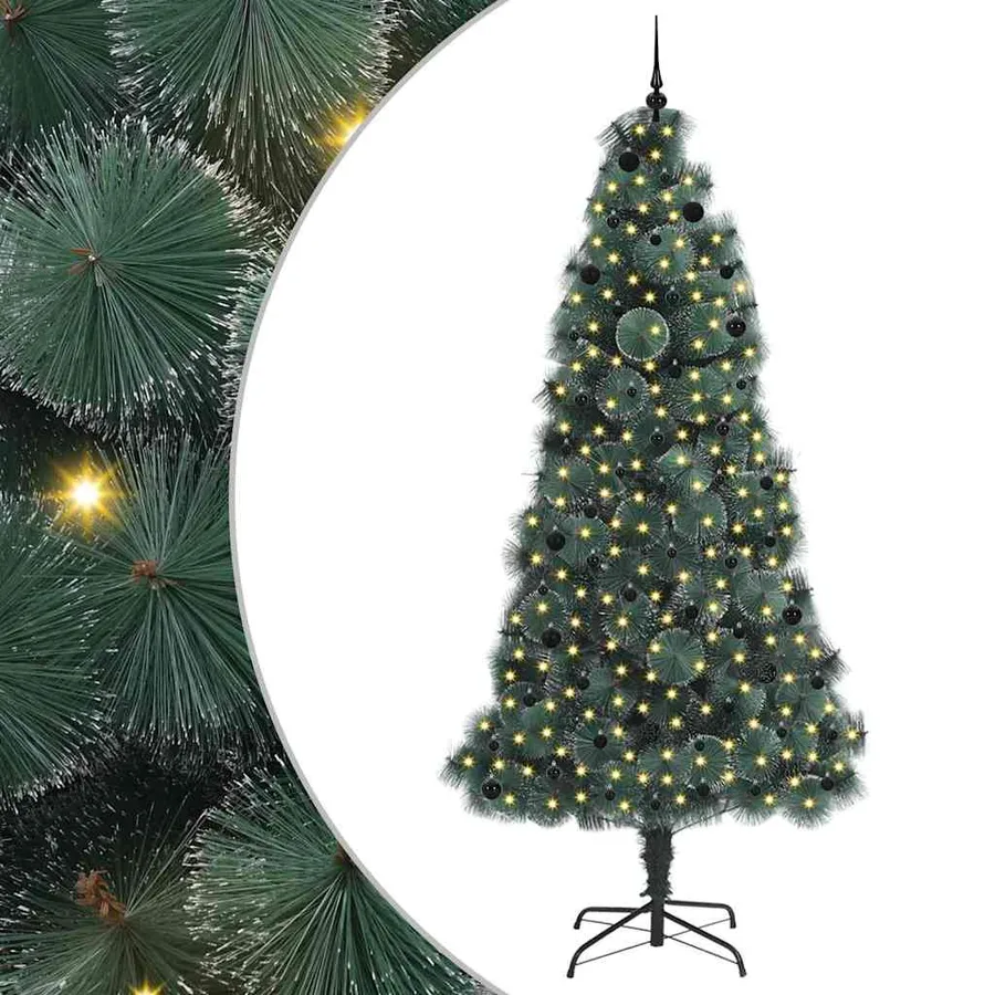 Arbre de Noël artificiel pré-éclairé avec ensemble de boules - 2