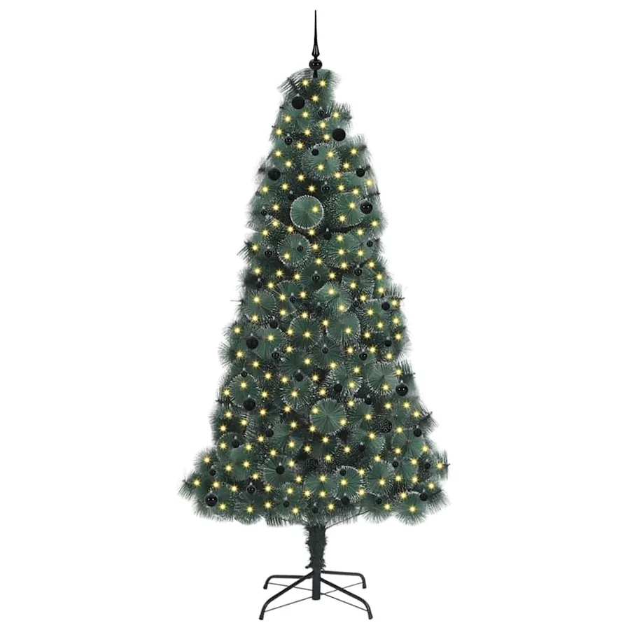 Arbre de Noël artificiel pré-éclairé avec ensemble de boules - 3