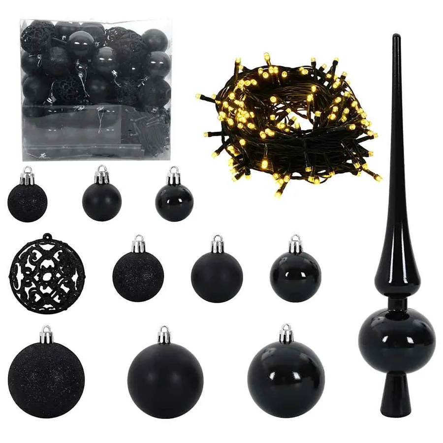 Arbre de Noël artificiel pré-éclairé avec ensemble de boules - 6