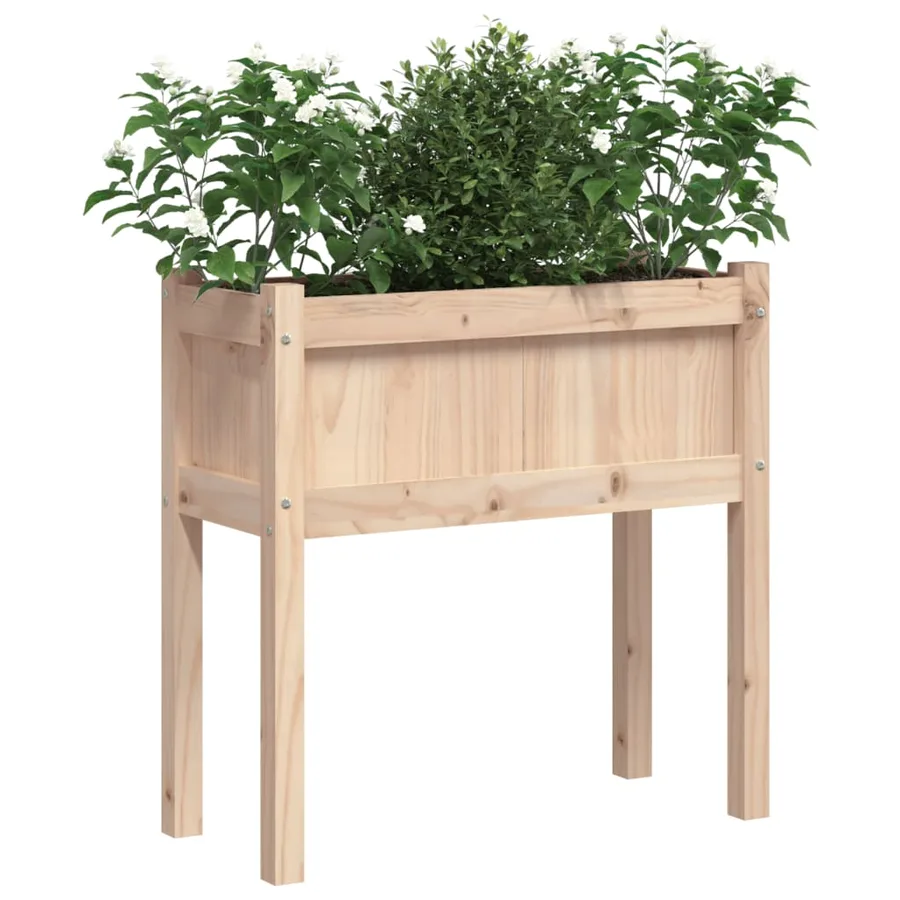 Jardinières avec pieds 70x31x70 cm bois de pin massif - 4