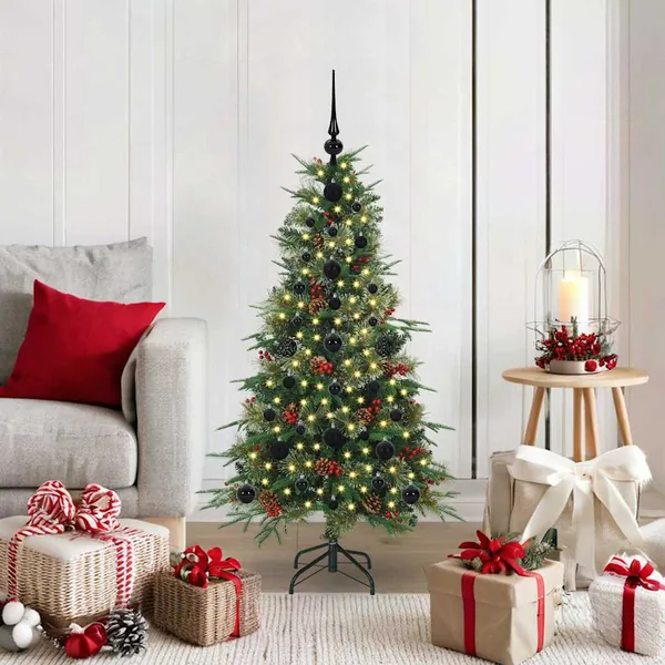 Sapin de Noël Artificiel à Branches Articulées Vert 120 cm