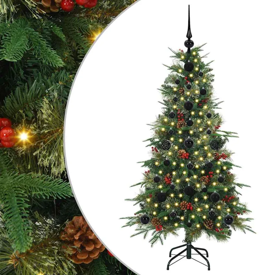 Sapin de Noël Artificiel à Branches Articulées Vert 120 cm - 2