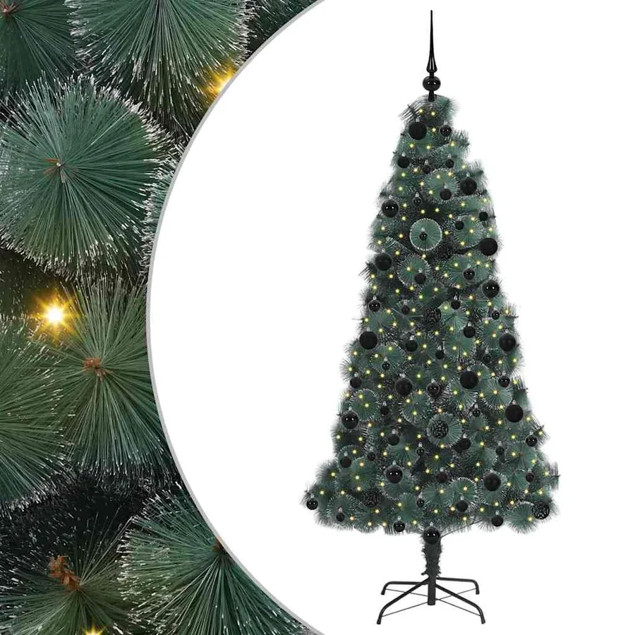 Arbre de Noël artificiel pré-éclairé avec ensemble de boules - 2