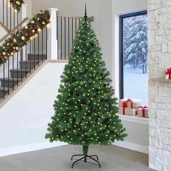 Sapin de Noël artificiel Vert 240 cm PVC, Acier et Plastique