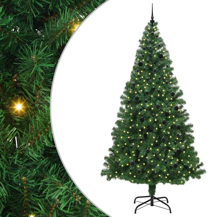 Sapin de Noël artificiel Vert 240 cm PVC, Acier et Plastique - 2