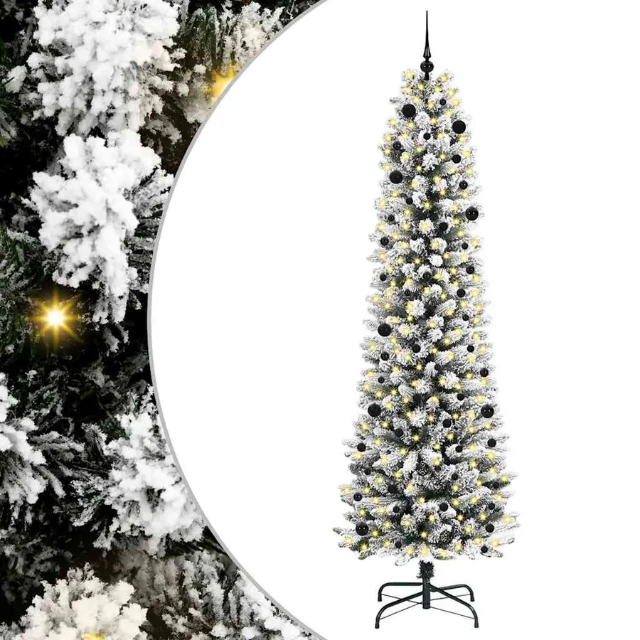 Sapin de Noël artificiel Blanc 240 cm PVC, métal et plastique - 2