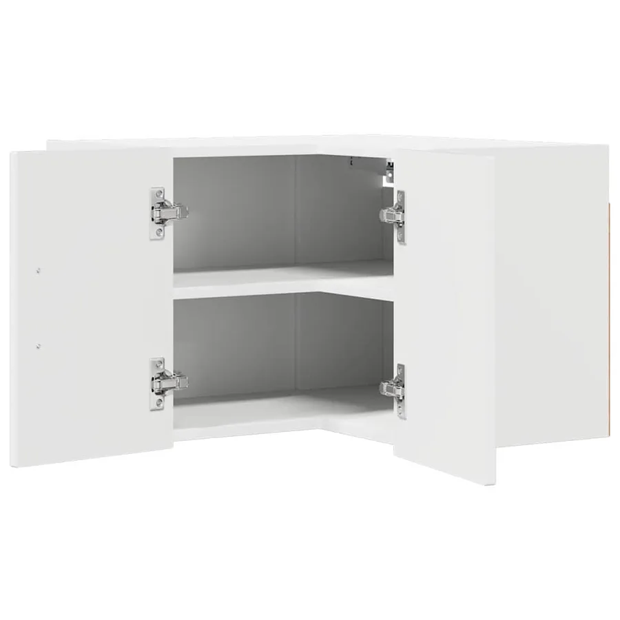 Cabinet d'angle mural LUCCA Blanc brillant 57 x 57 x 40 cm - 5