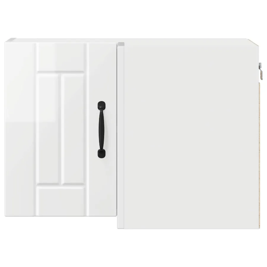 Cabinet d'angle mural LUCCA Blanc brillant 57 x 57 x 40 cm - 6