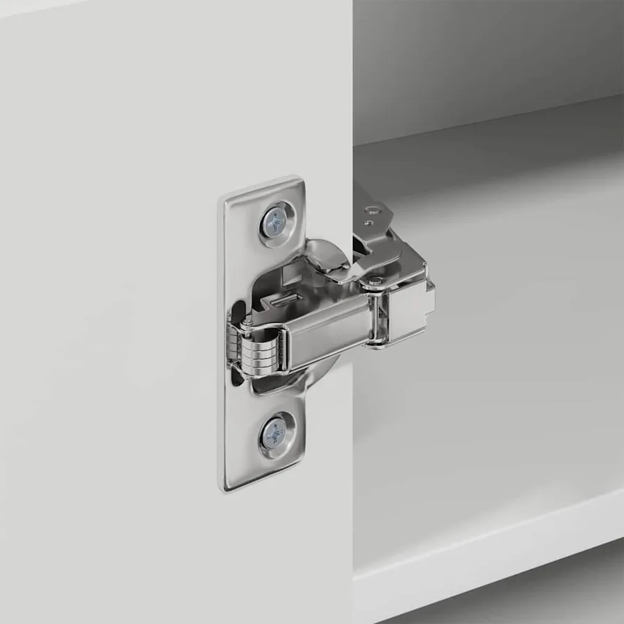 Cabinet d'angle mural LUCCA Blanc brillant 57 x 57 x 40 cm - 9
