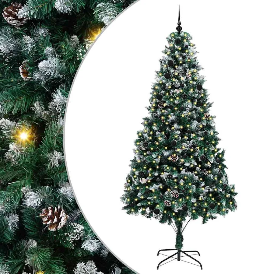 Sapin de Noël artificiel Vert 240 cm PVC, Acier et Plastique - 2