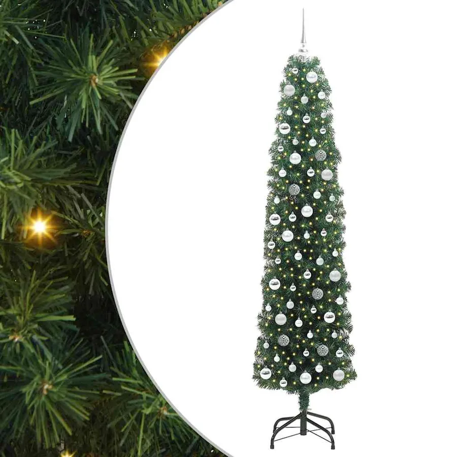 Sapin de Noël artificiel Vert 210 cm PVC et acier et plastique - 2