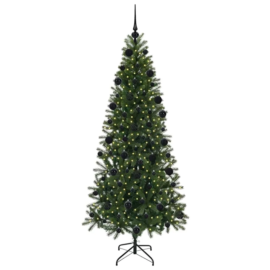 Sapin de Noël artificiel avec 300 LED Vert 210 cm PE et PVC - 3