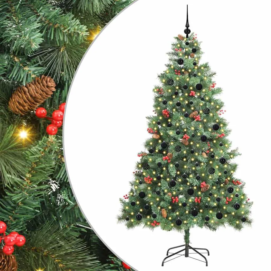 Sapin de Noël artificiel Vert 210 cm PVC et métal - 2