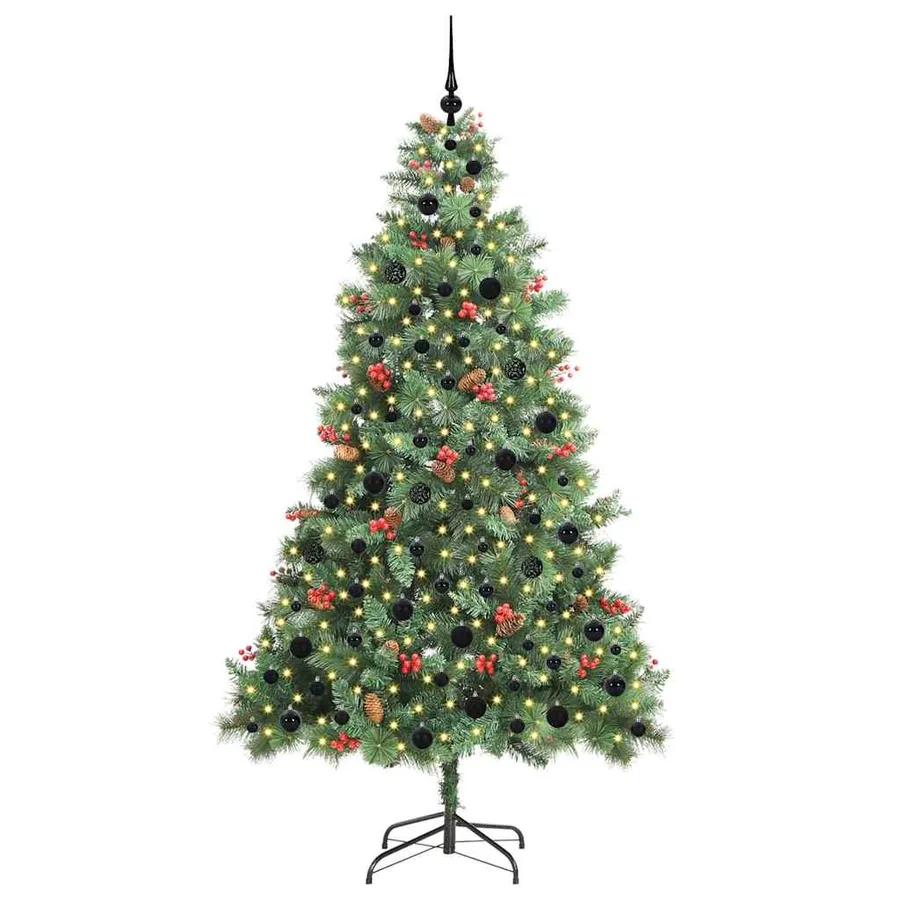 Sapin de Noël artificiel Vert 210 cm PVC et métal - 3