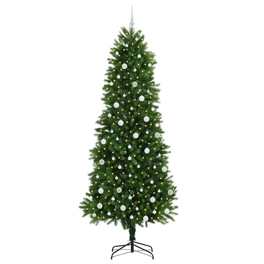 Sapin de Noël avec 300 LED avec support Vert 240 cm PE - 3