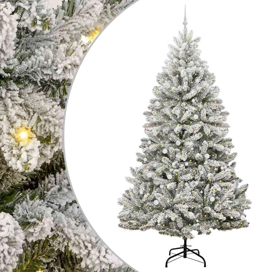 Sapin de Noël artificiel Vert et blanc 300 cm PVC et métal - 2