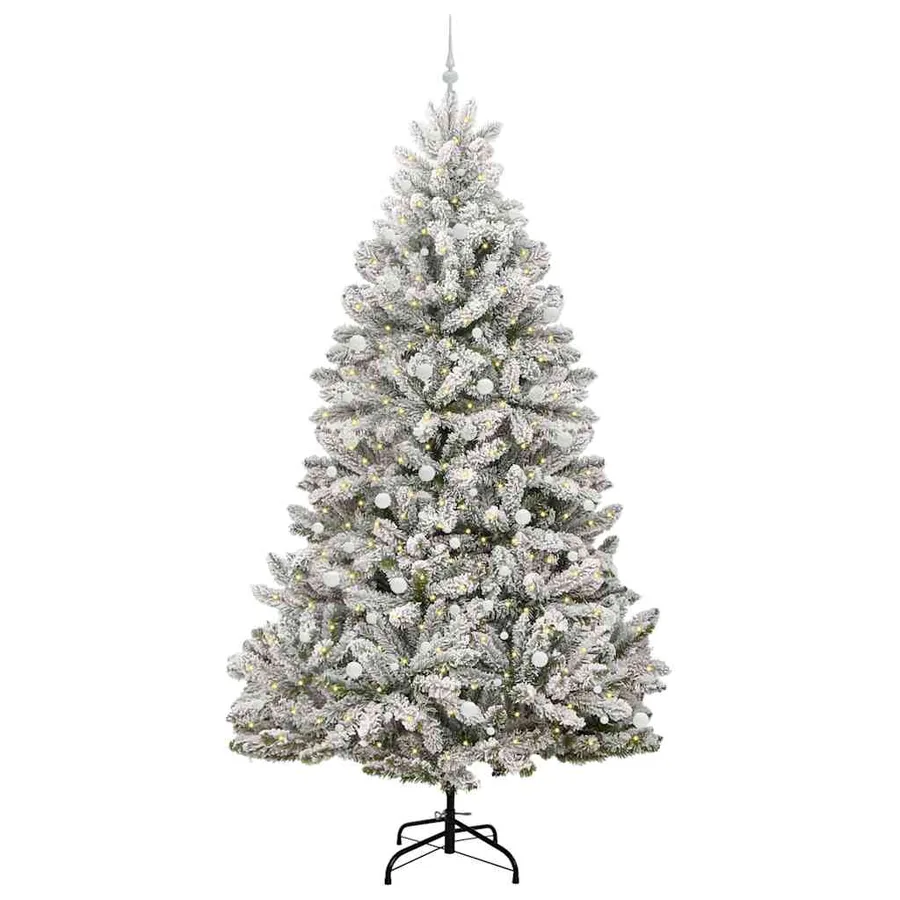 Sapin de Noël artificiel Vert et blanc 300 cm PVC et métal - 3